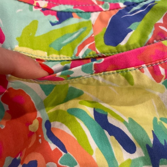 Lilly Pulitzer Floral Tropical The Callahan Shorts Women’s Sz 4 Mid Rise Cotton - Picture 6 of 10